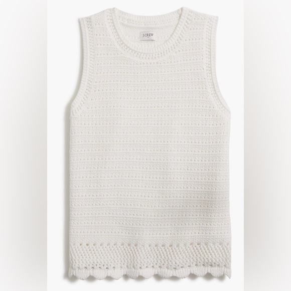 J. Crew Tops - J Crew Sleeveless Crochet Sweater Tank